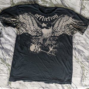OG Vintage Affliction Shirt: Hawk with skeleton key (small)